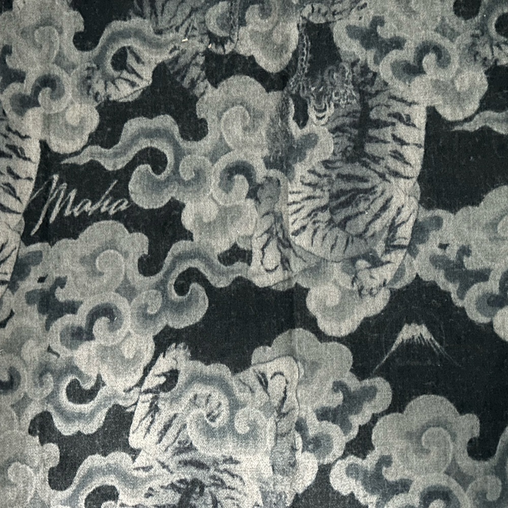 Maharishi pashmina black great tiger cloud scarf - Picture 2 of 3